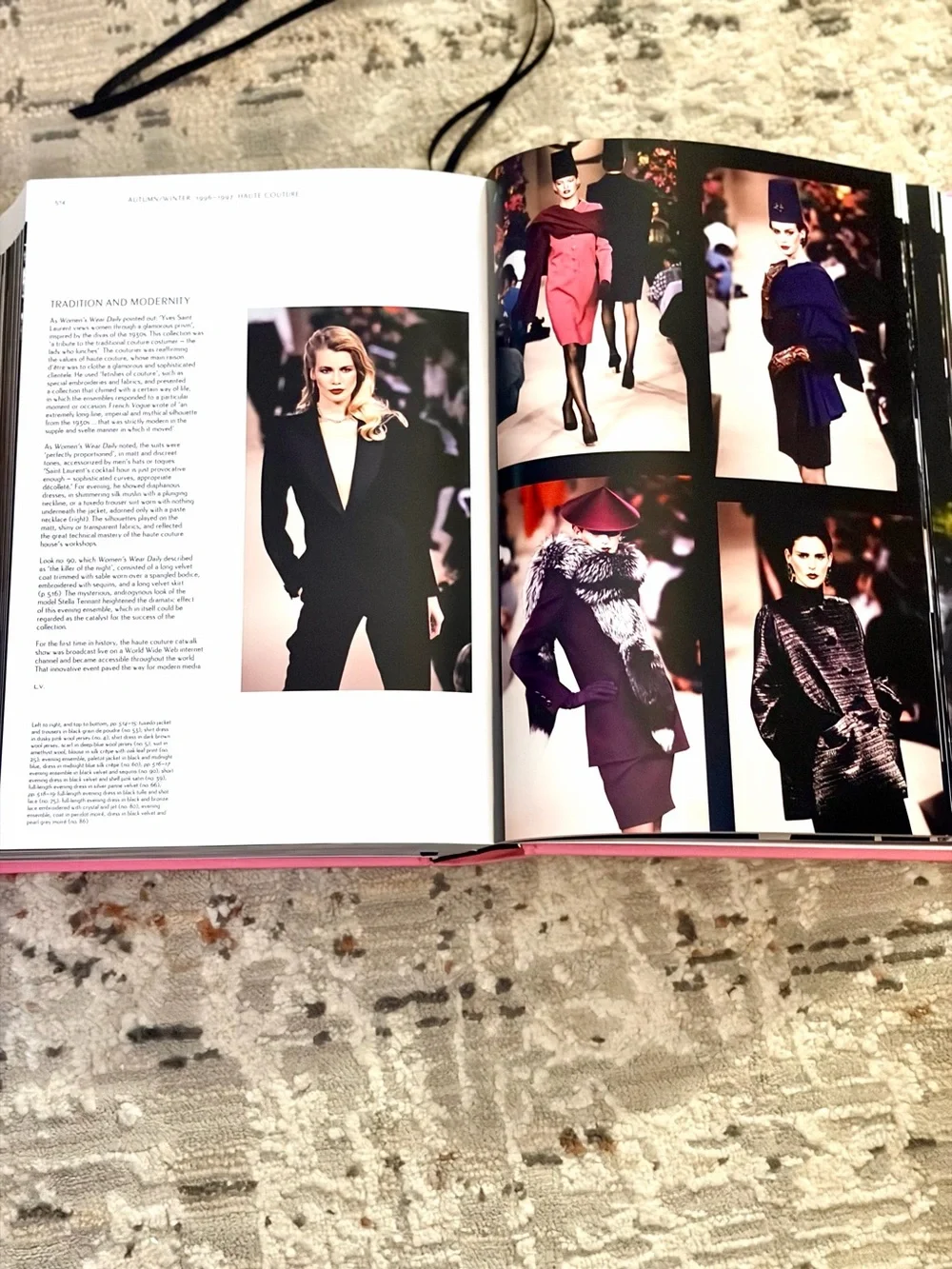 Yves Saint Laurent Pink Hardcover Haute Couture Book.